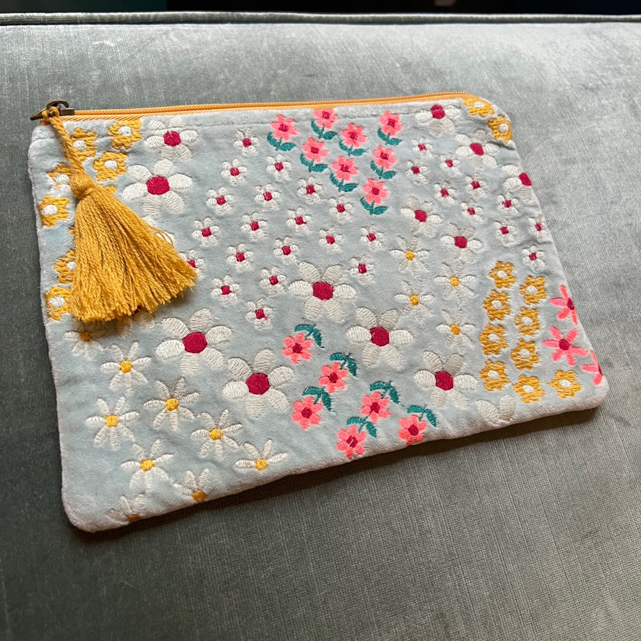 POCHETTE FLEUR BLEU