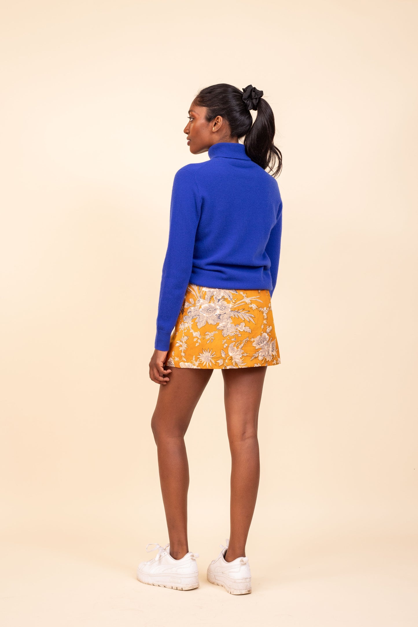 JUPE CLEO FLEUR SAFRAN