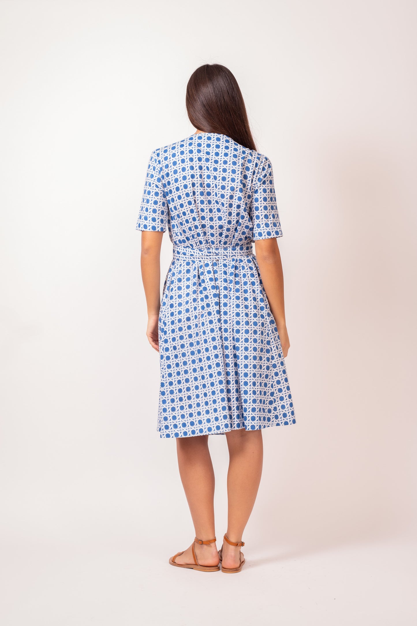 ROBE WRAP CROISY BLEU
