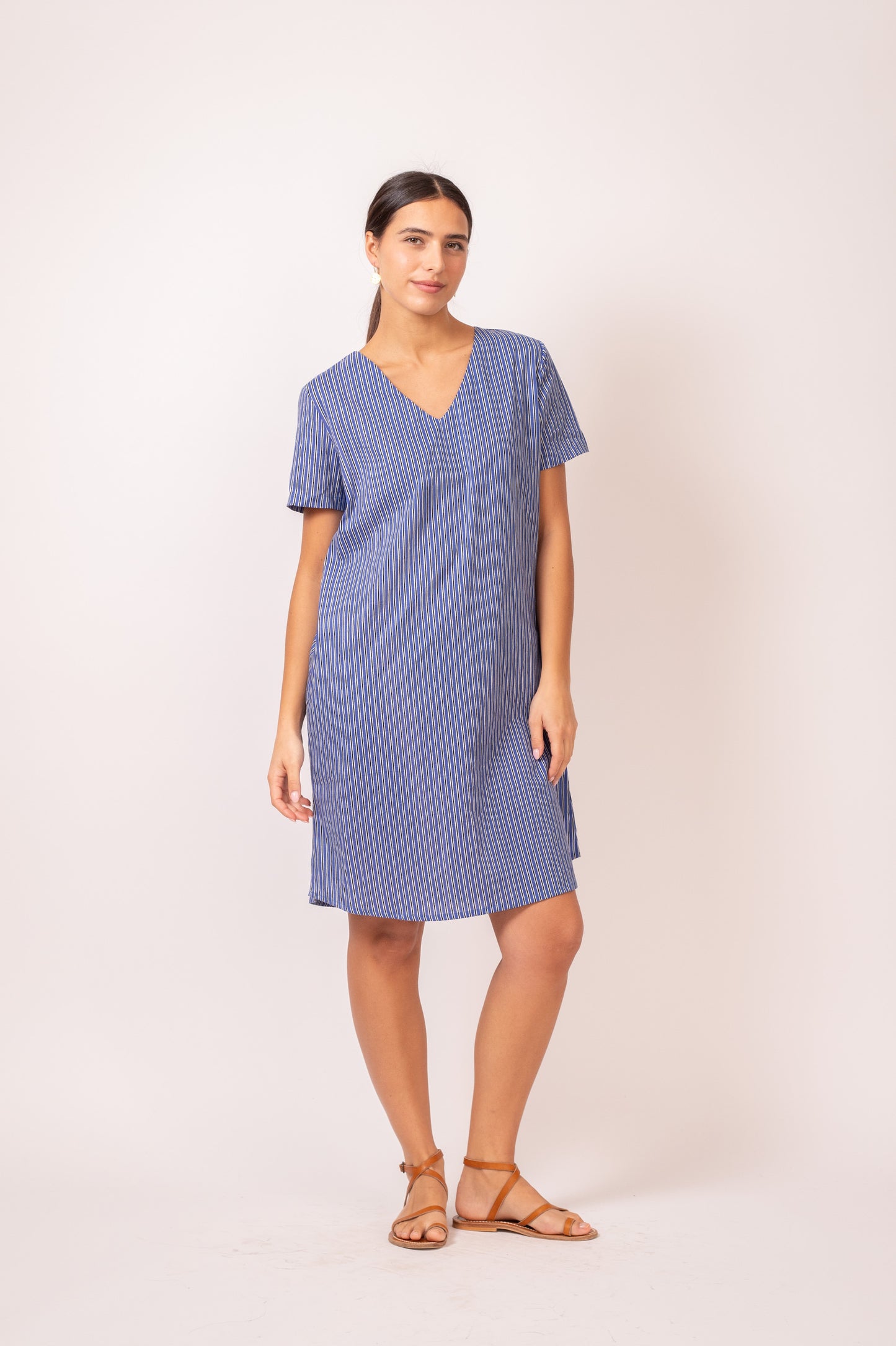ROBE RAYURES BLEUES