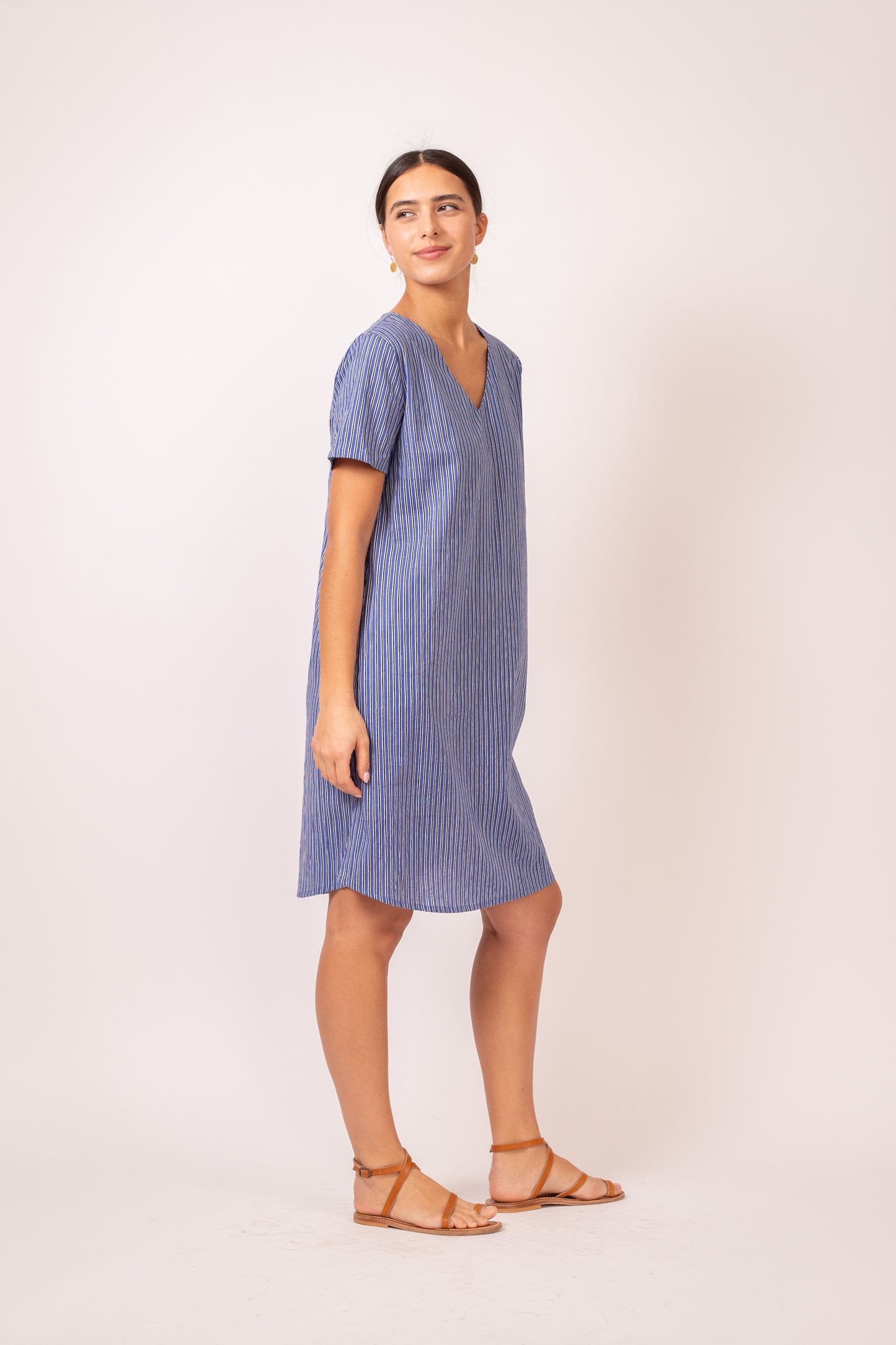 ROBE RAYURES BLEUES