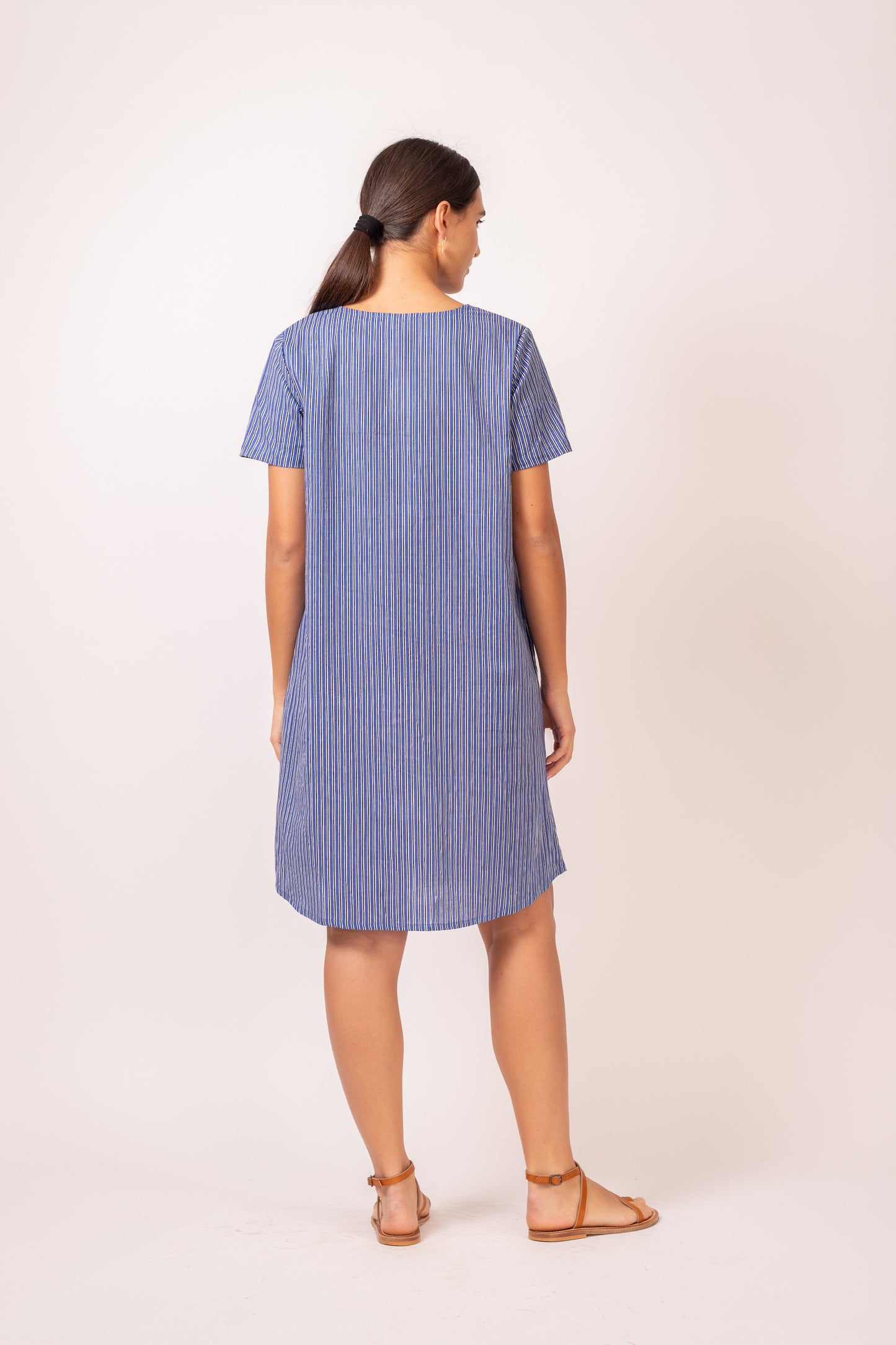 ROBE RAYURES BLEUES