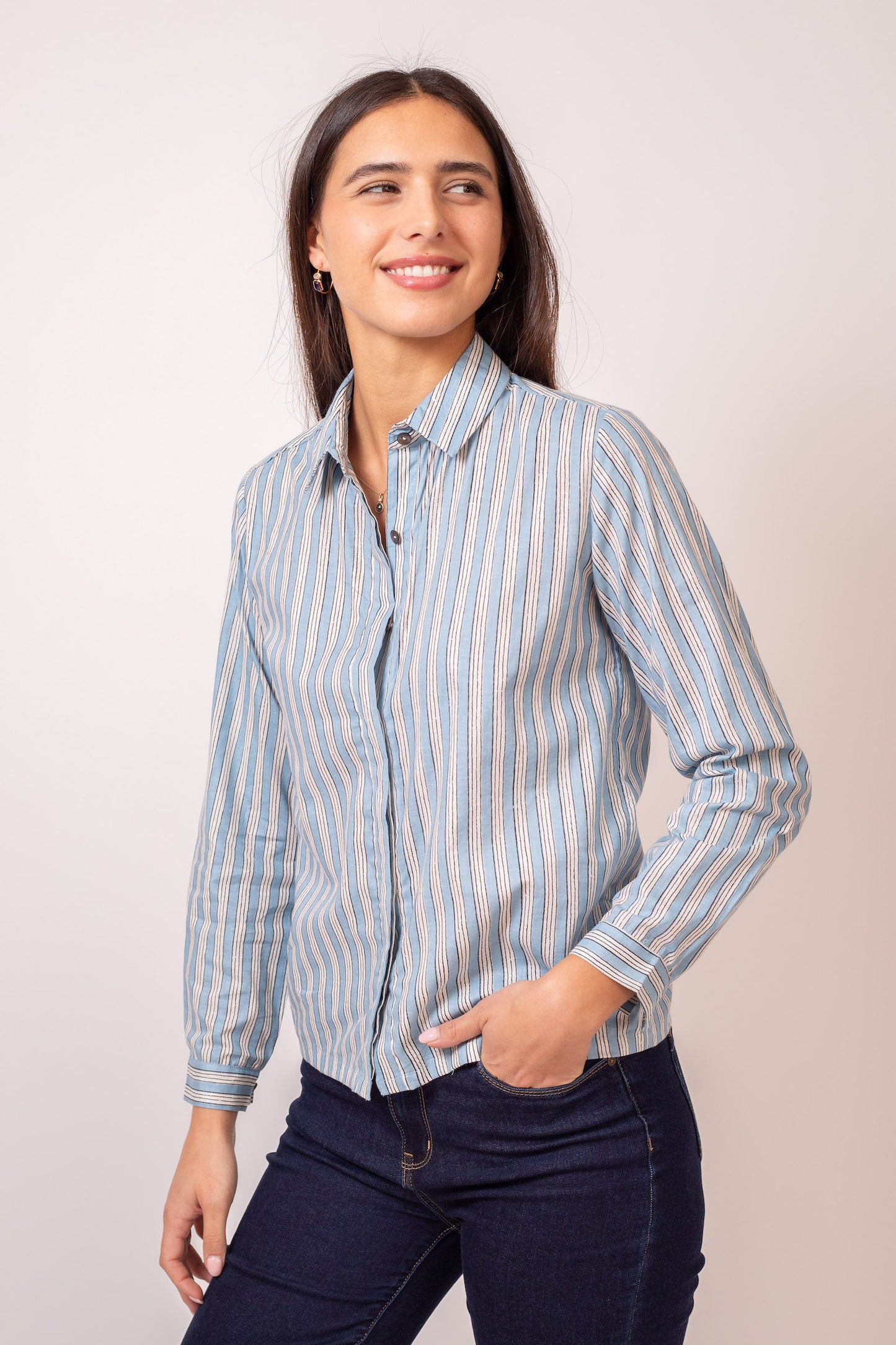 CHEMISE HIDEKI OSAKA BLEU