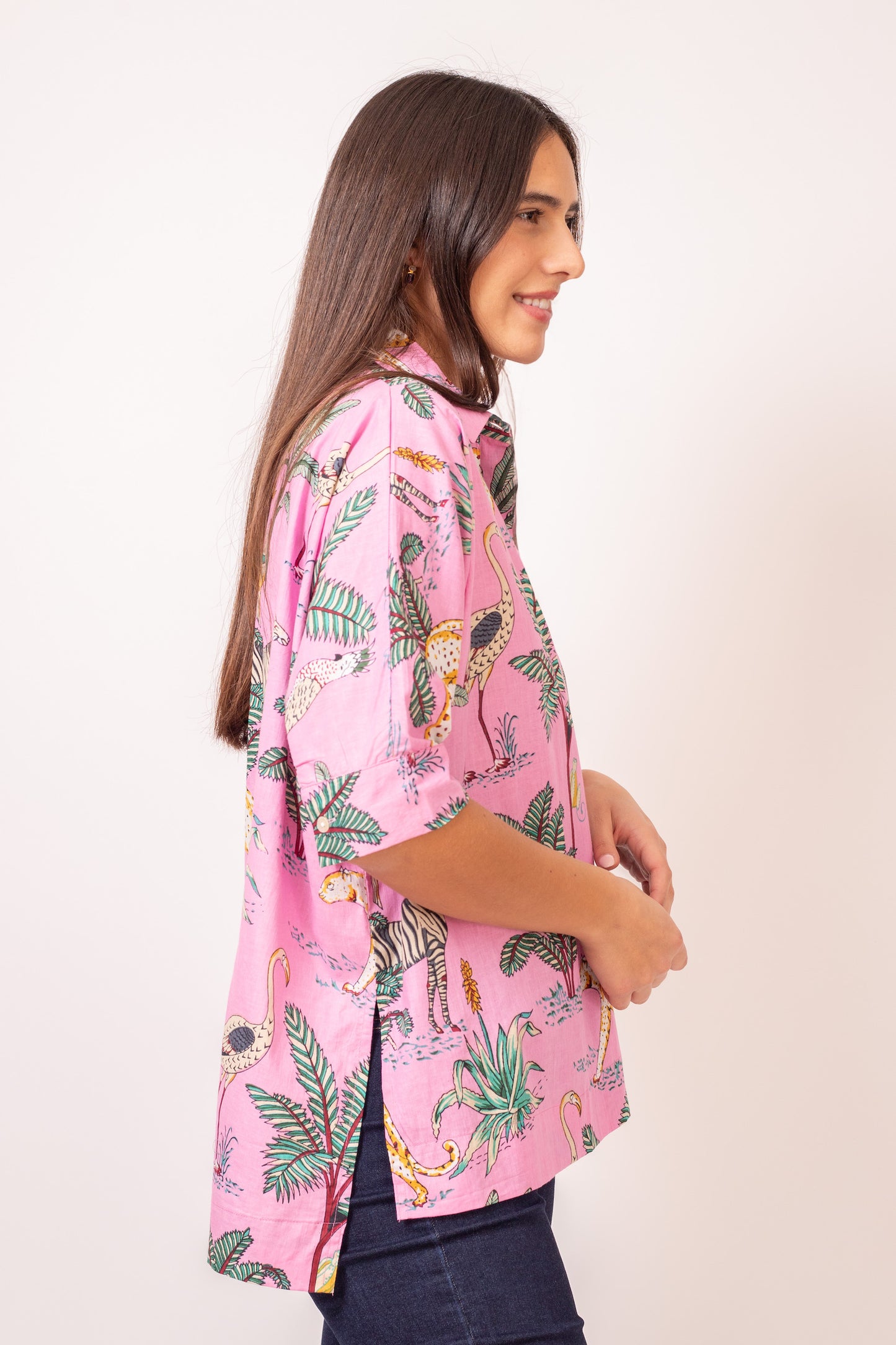 BLOUSE OVERSIZE JUNGLE ROSE