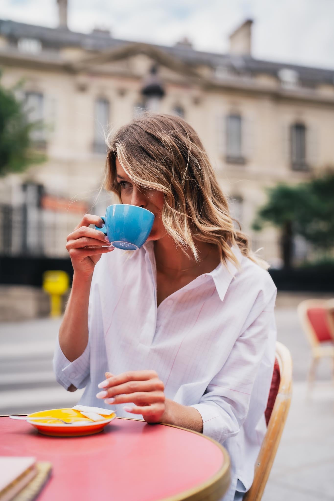Blouse oversize femme coton imprimé vêtements mode créatrice paris