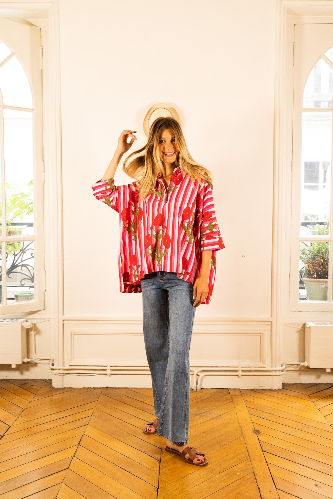 BLOUSE NOLA REIMS ROSE