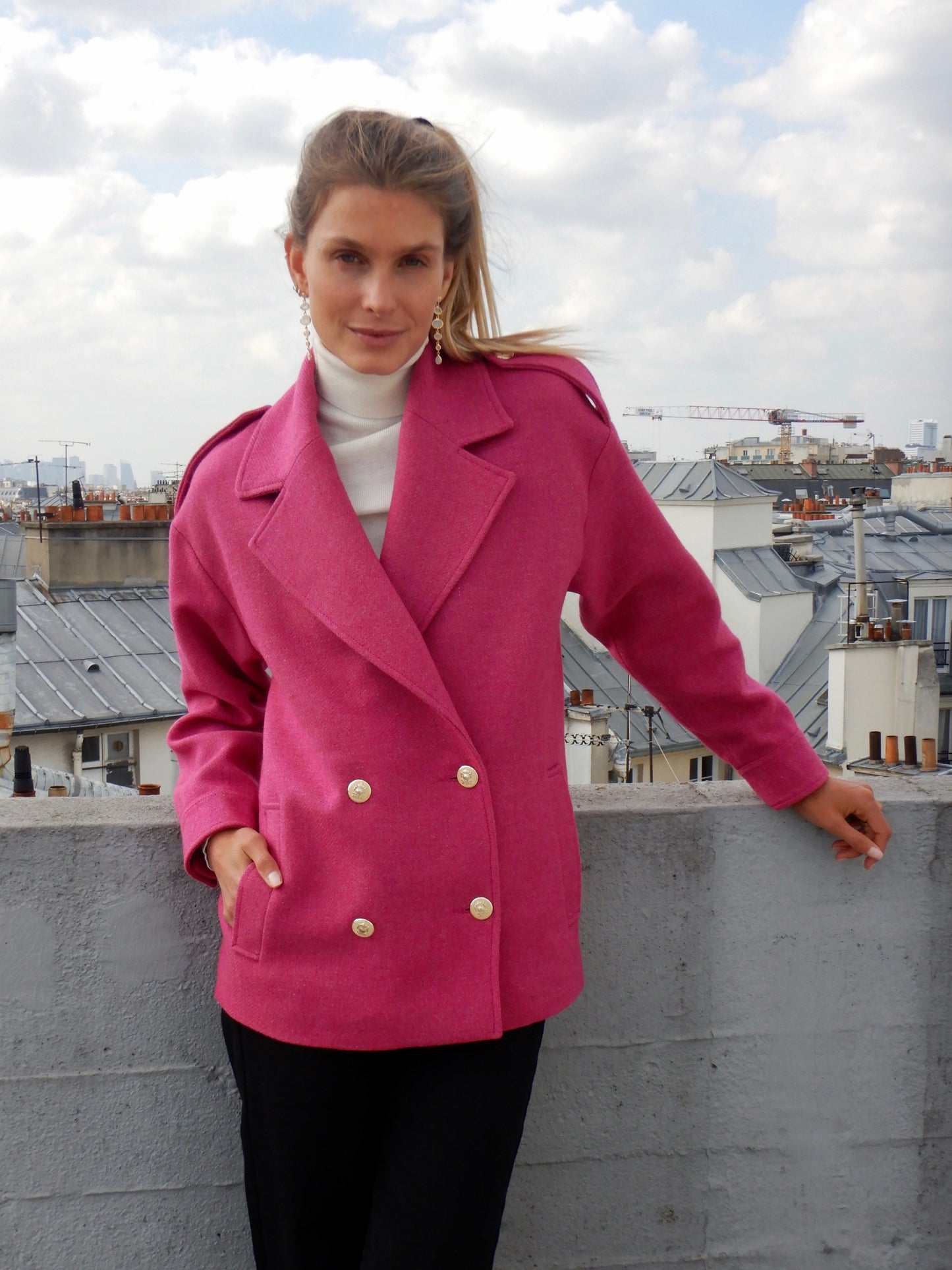 BLOUSON BALNEAIRE FUSHIA