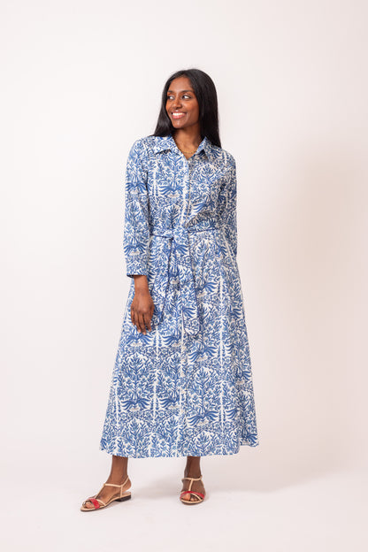 ROBE CHEMISE LONGUE MOTIF INDIEN