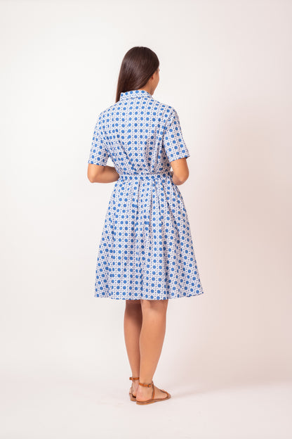 ROBE KIARA CROISY BLEU