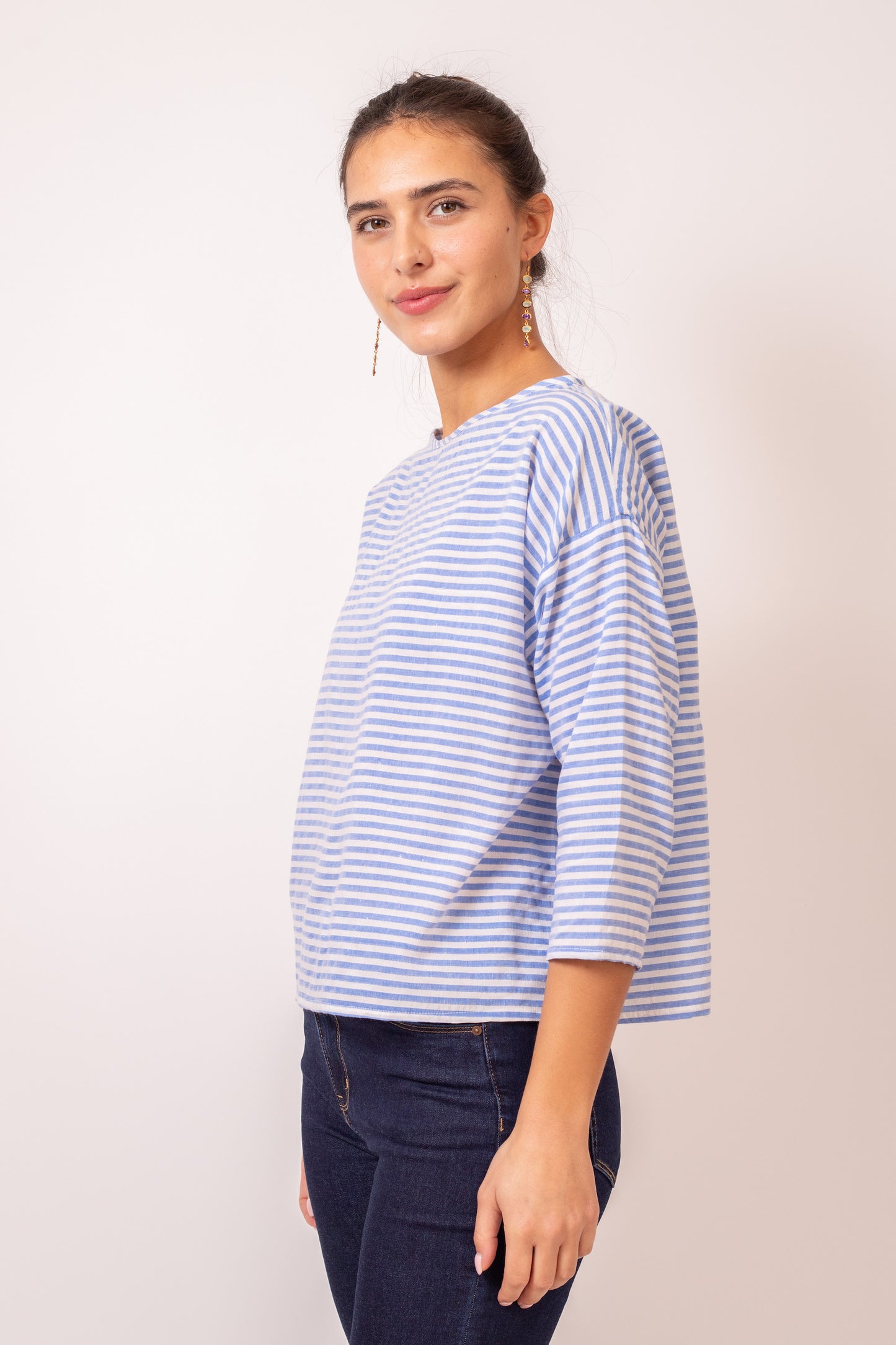 BLOUSE YOLA SEER BLEU