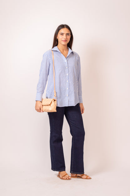 CHEMISE ANNA SEER BLEU