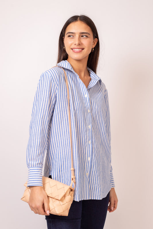 CHEMISE ANNA SEER BLEU