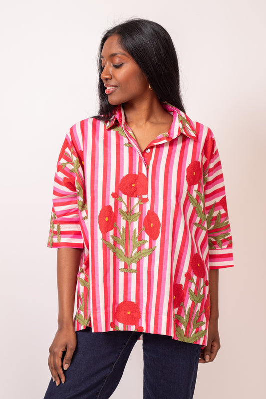 BLOUSE NOLA REIMS ROSE