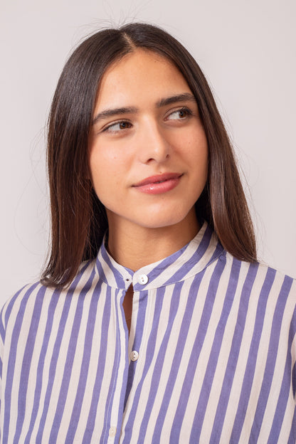 BLOUSE NOLA RAYURE BLEU