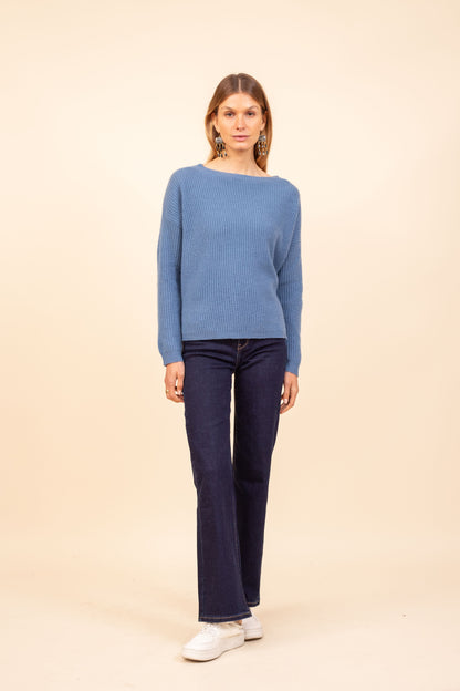 MADI BLUE DENIM SWEATER