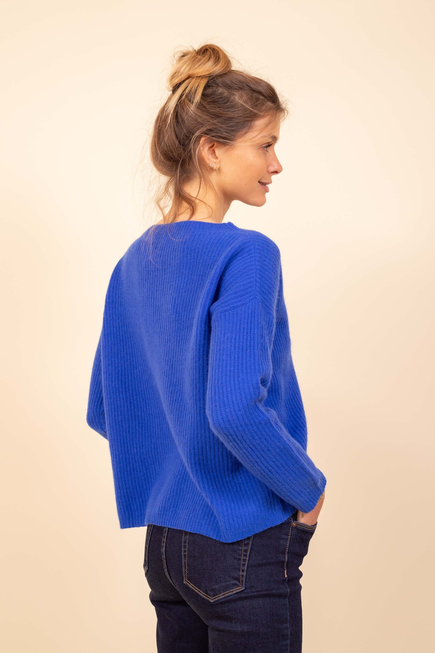 MADI BLUE DENIM SWEATER