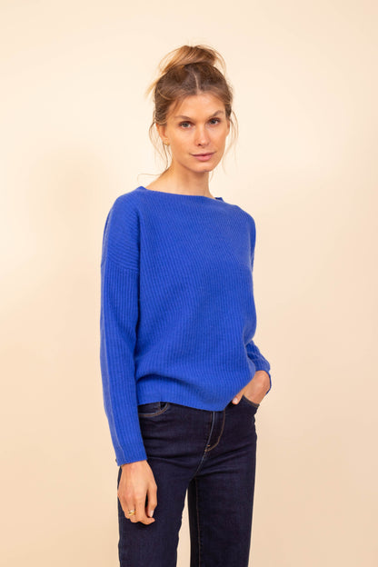 MADI BLUE DENIM SWEATER