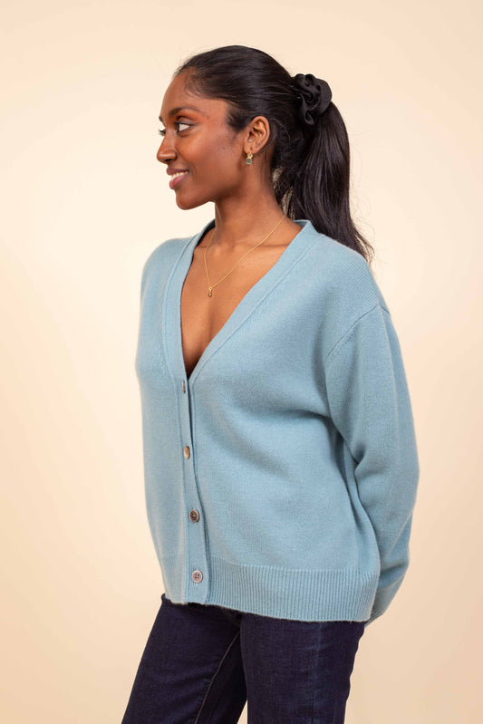 CARDIGAN MILAN AQUA