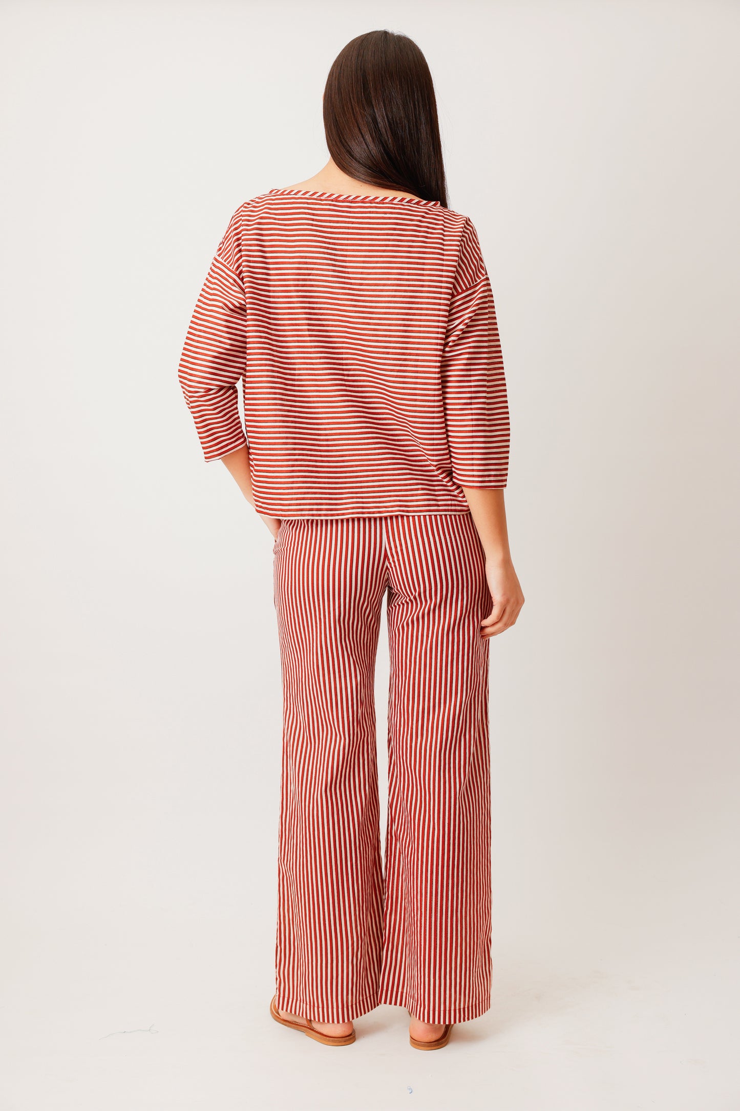 PANTALON NICE RAYURE TERRA
