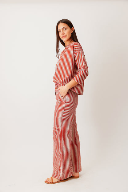 PANTALON NICE RAYURE TERRA