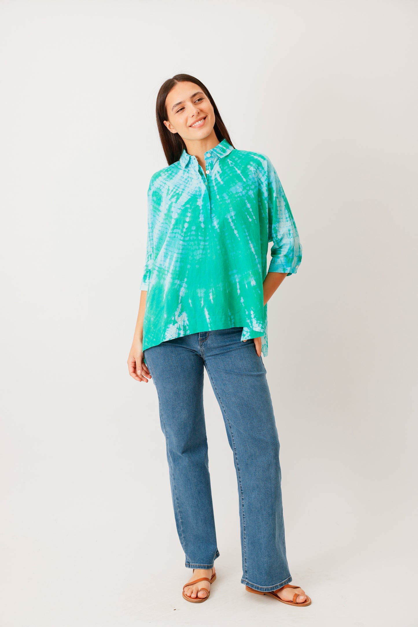 BLOUSE NOLA TYE VERT