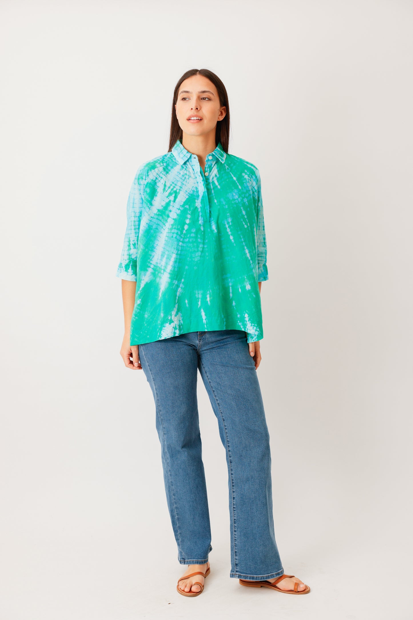 BLOUSE NOLA TYE VERT