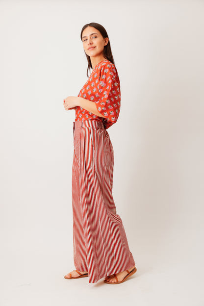 PANTALON NOUR RAYURE TERRA