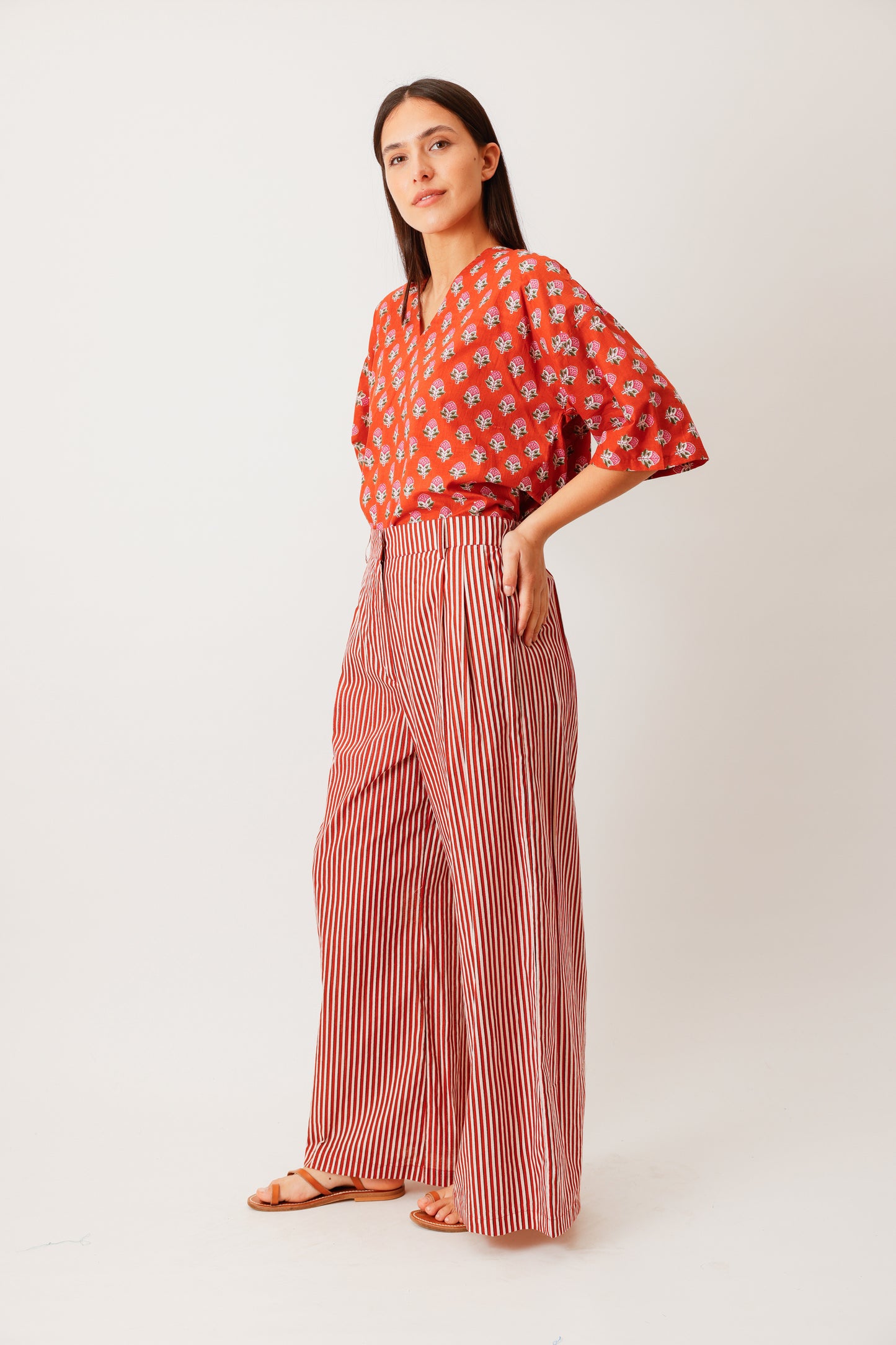 PANTALON NOUR RAYURE TERRA