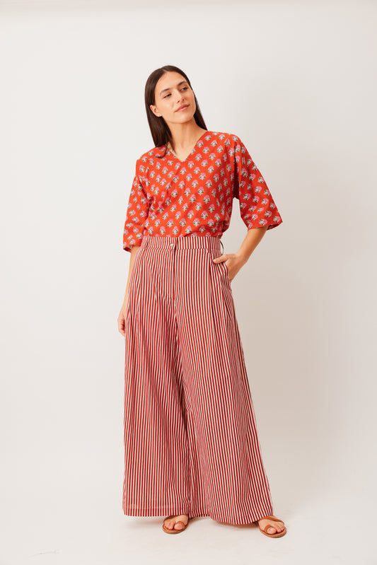 PANTALON NOUR RAYURE TERRA