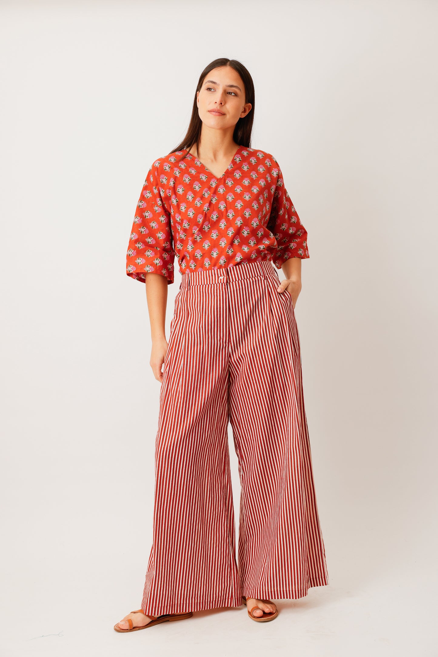 PANTALON NOUR RAYURE TERRA