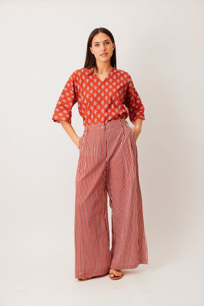 PANTALON NOUR RAYURE TERRA