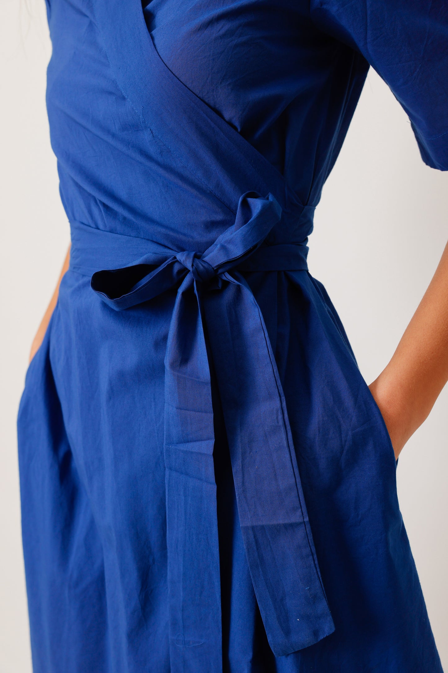 ROBE WRAP BLEU
