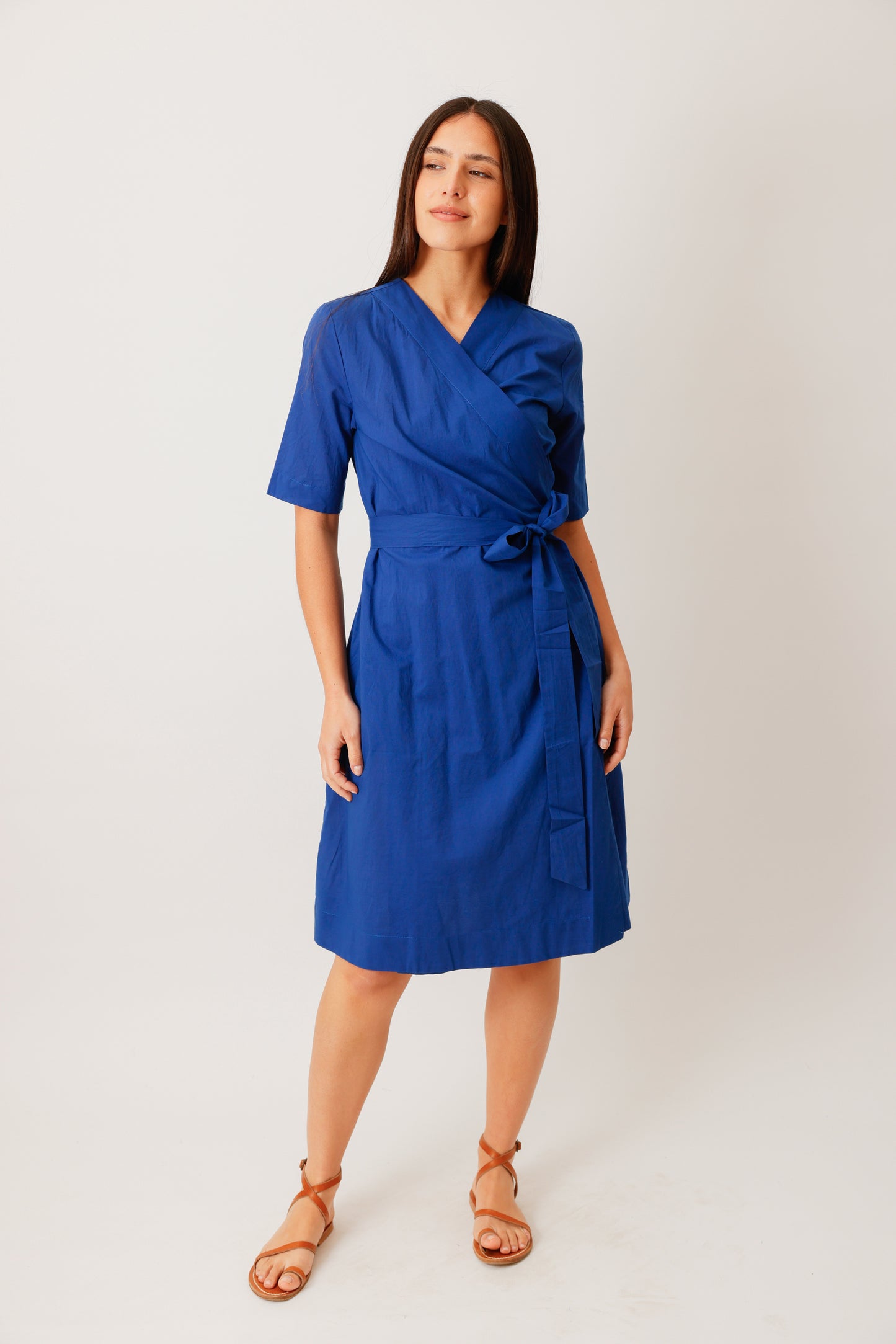 ROBE WRAP BLEU