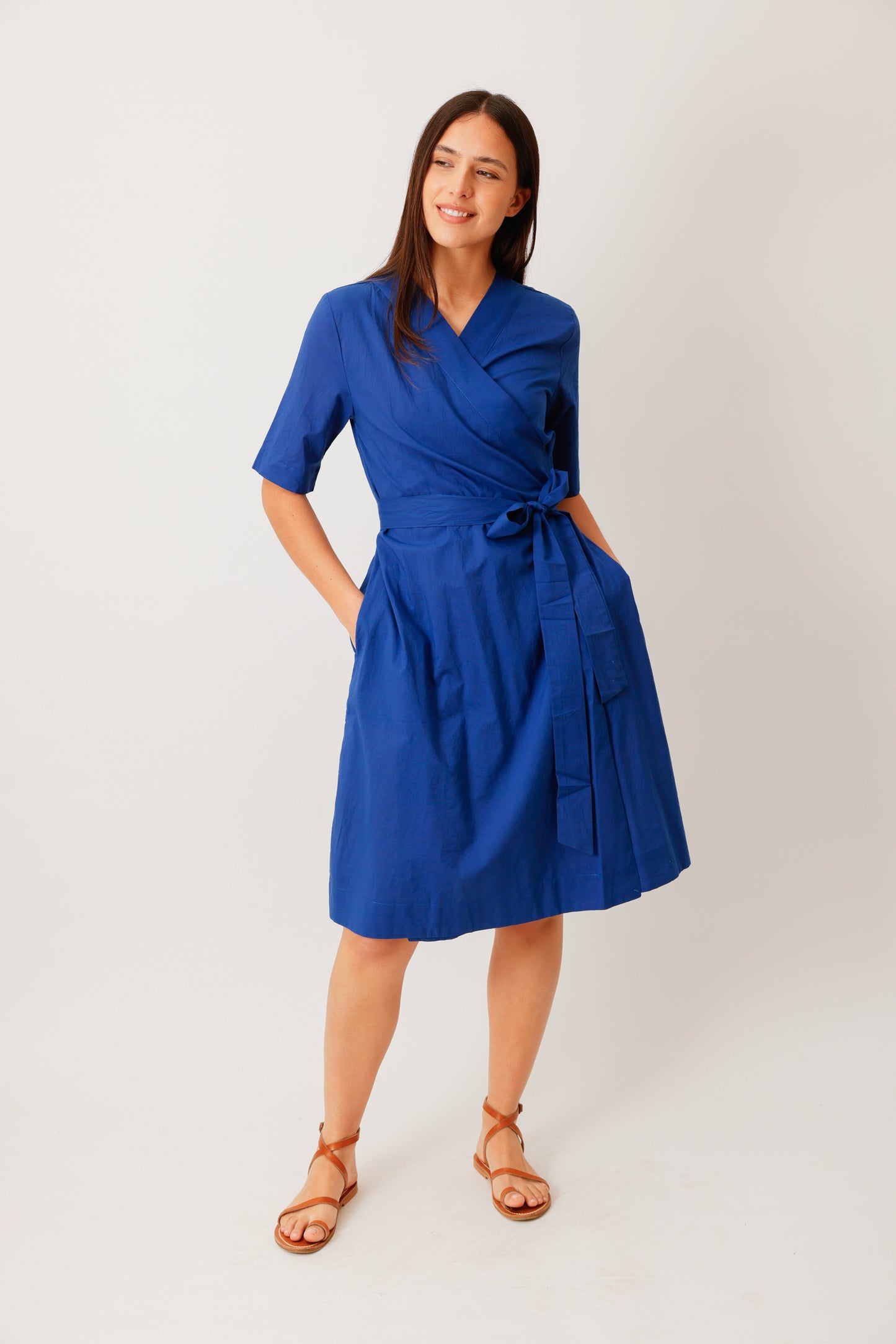 ROBE WRAP BLEU