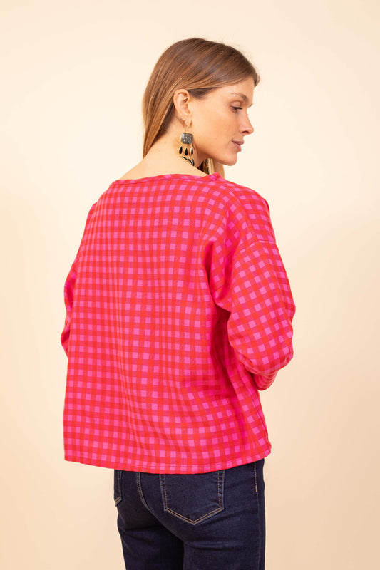 YOLA PINK SQUARE TOP