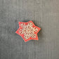 Brooch - White and pink snowflake