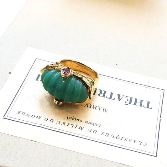 BAGUE MIAMI CHRYSOPRASE